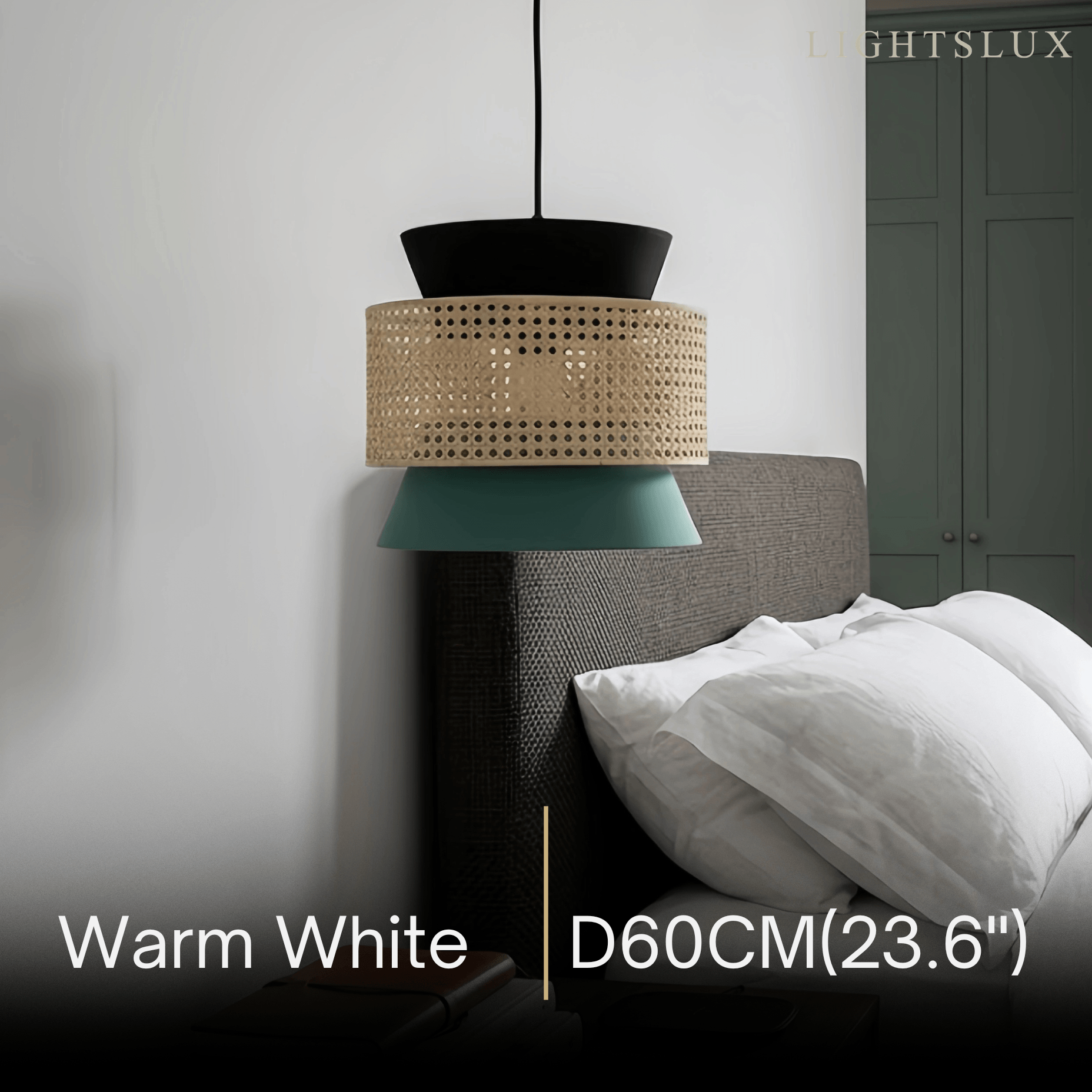 Hooded Pendant Light — Black Metal for Dining Room