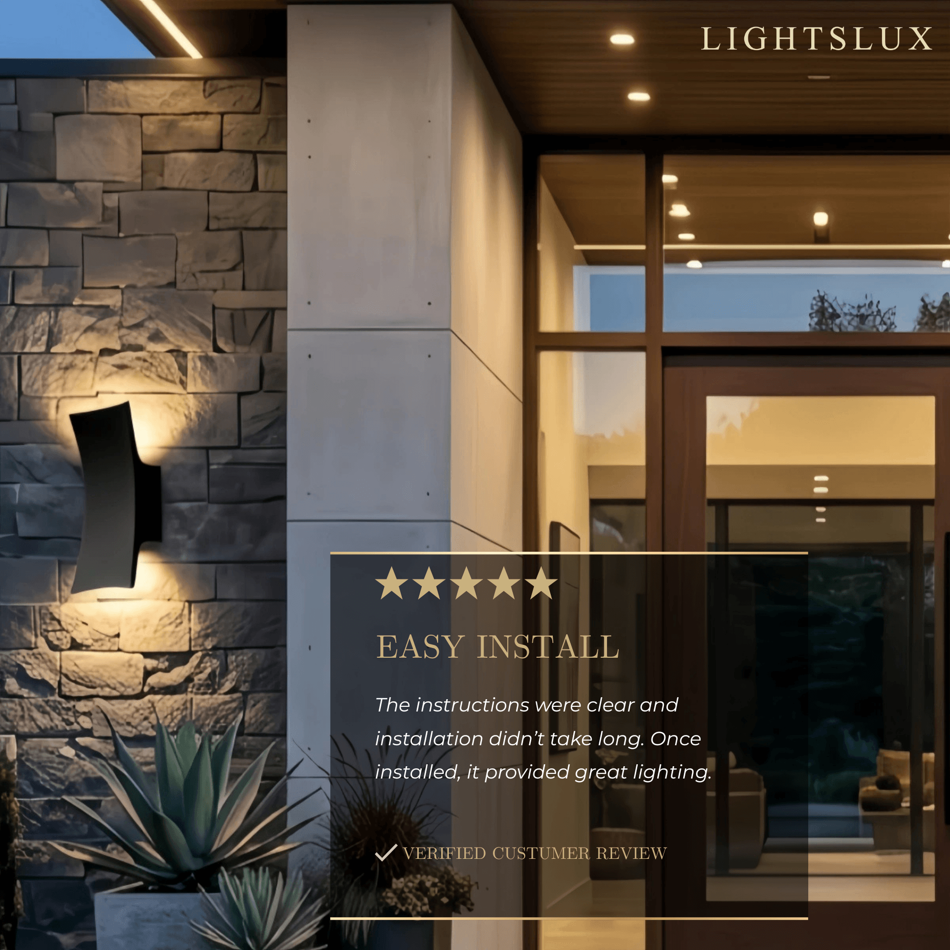 Minimalist Wall Lamp--Aluminum Glass for Outdoor Courtyard
