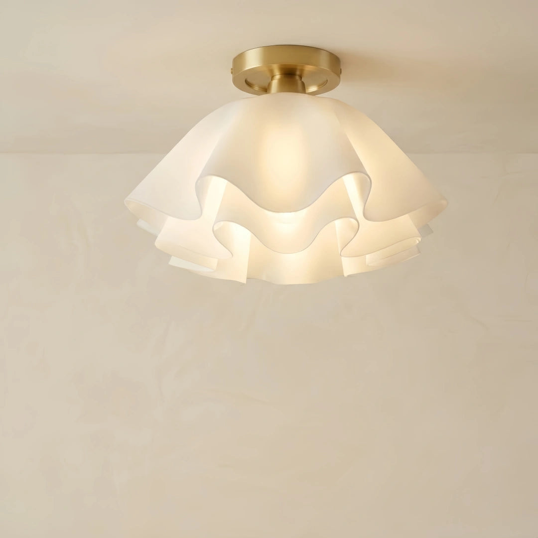 Velora Modern Flower-Shape Ceiling Light — Acrylic & Metal for Living Room