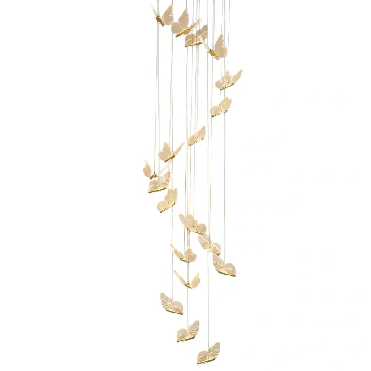 Modern Light‑Luxury Pendant Light — Metal & Acrylic with Butterfly Design