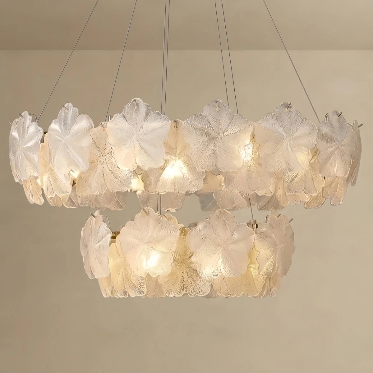 Modern Chandelier – Metal & Glass Gold for Living Room/Bedroom