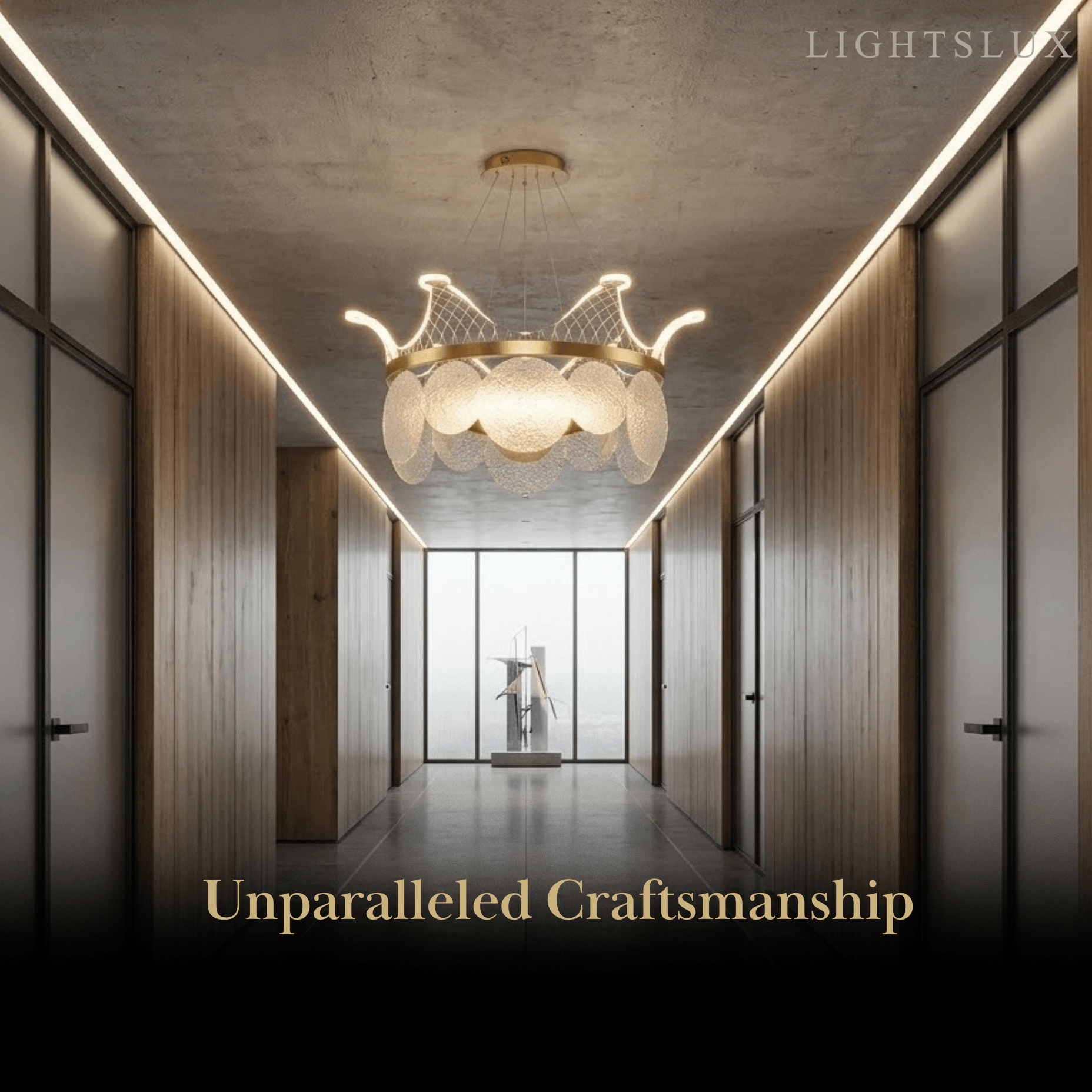 Modern Gold Chandelier
