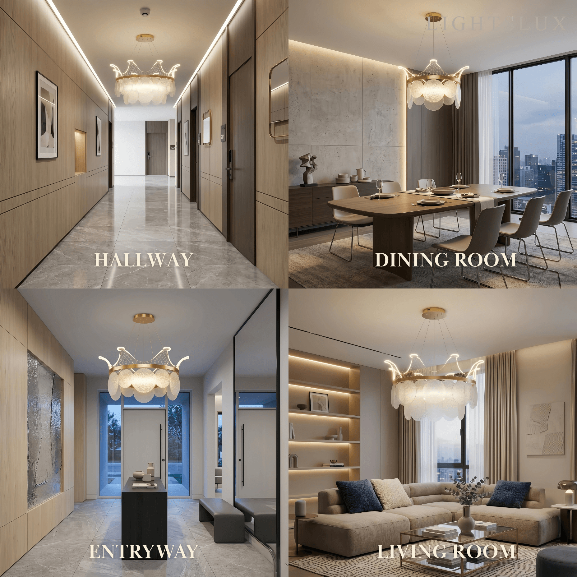 Modern Gold Chandelier