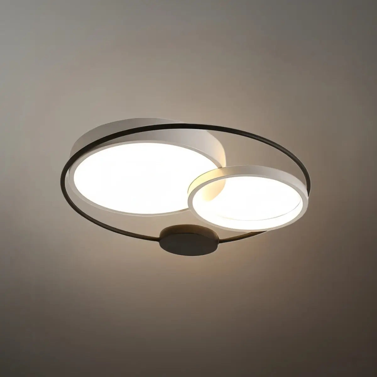 Modern Flush Mount Ceiling Light -- Acrylic Black-White Mix