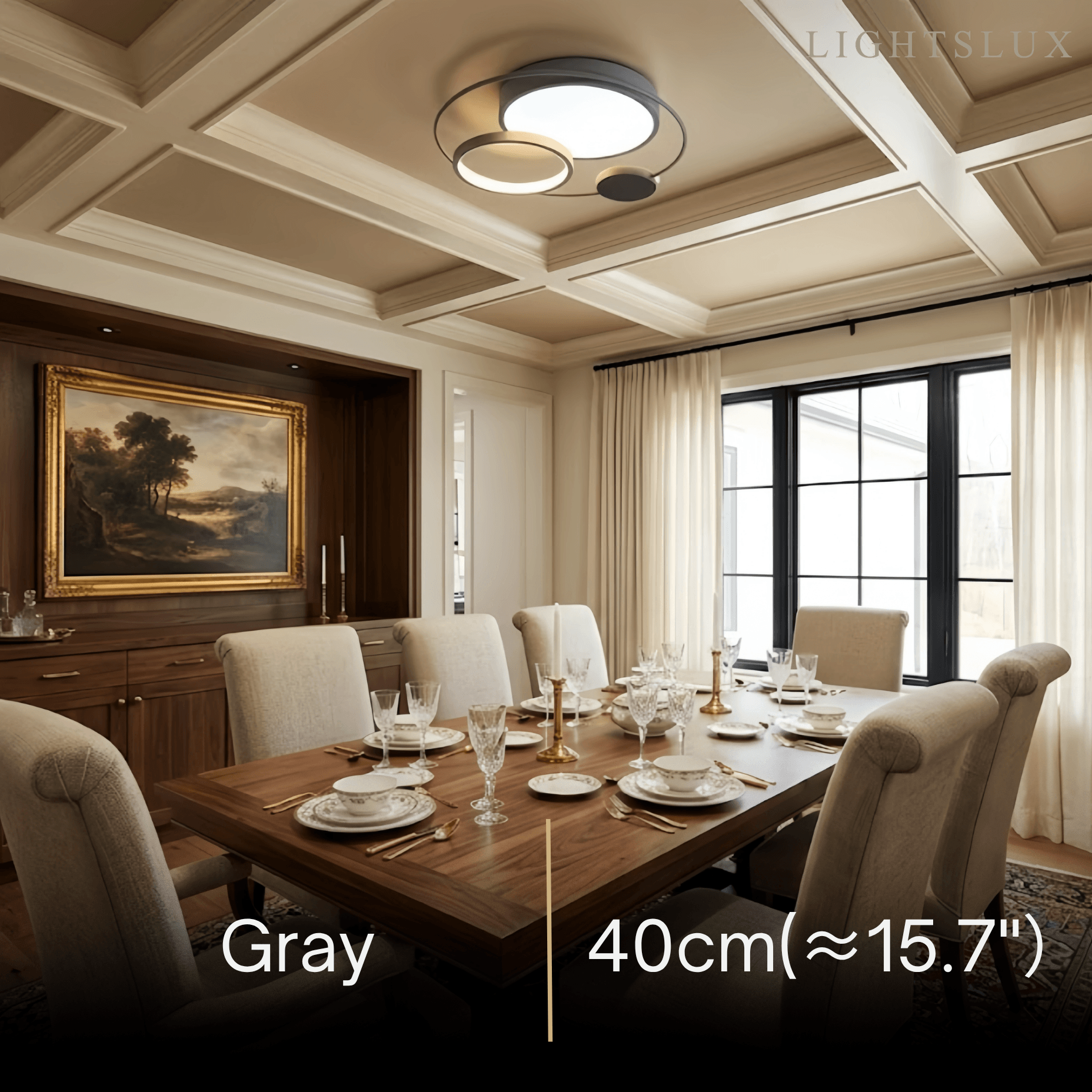 Modern Flush Mount Ceiling Light -- Acrylic Black-White Mix