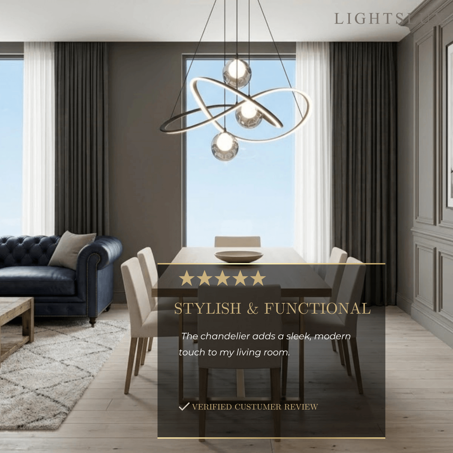 Lunara Minimalist Ring Chandelier