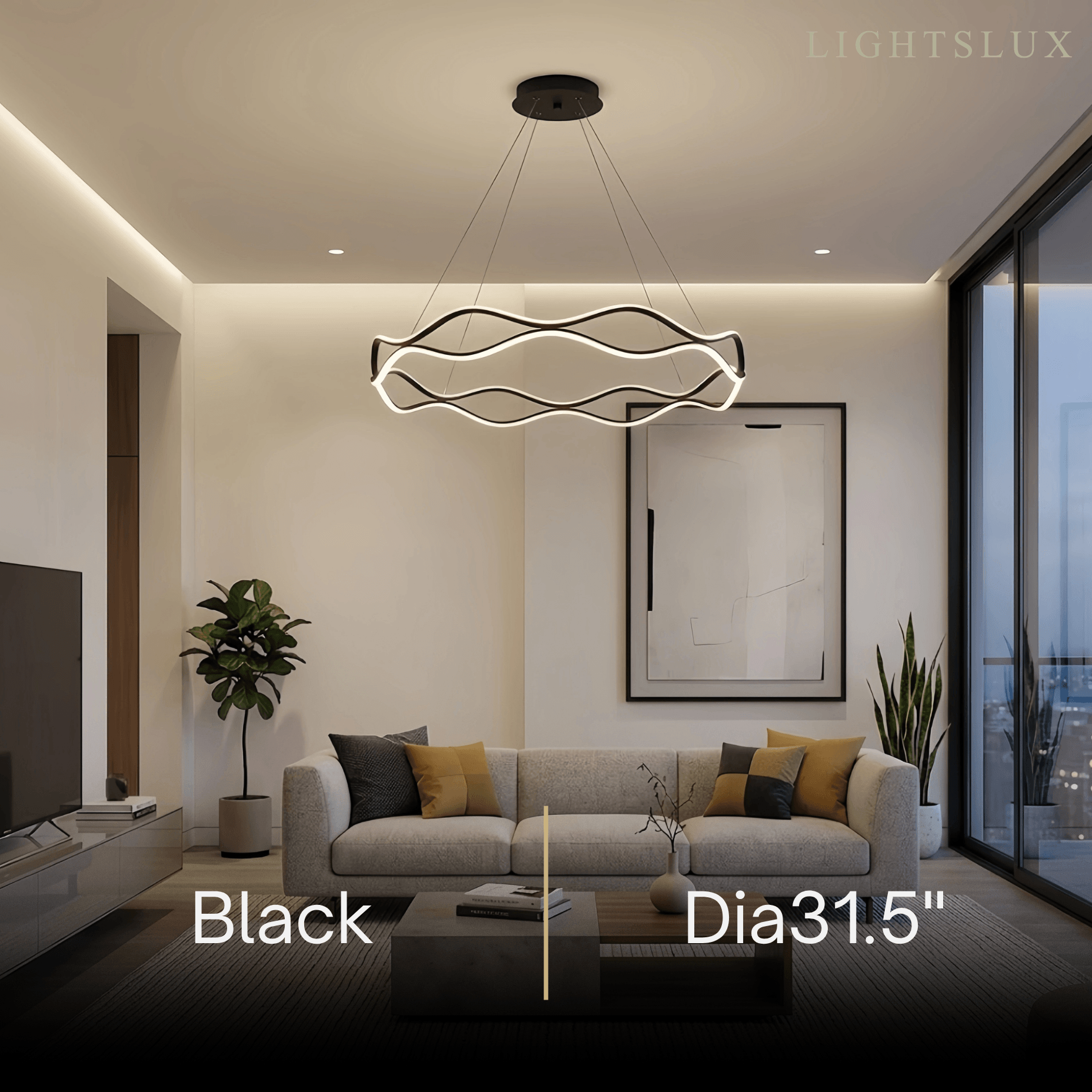 Arcato Modern Copper Chandelier