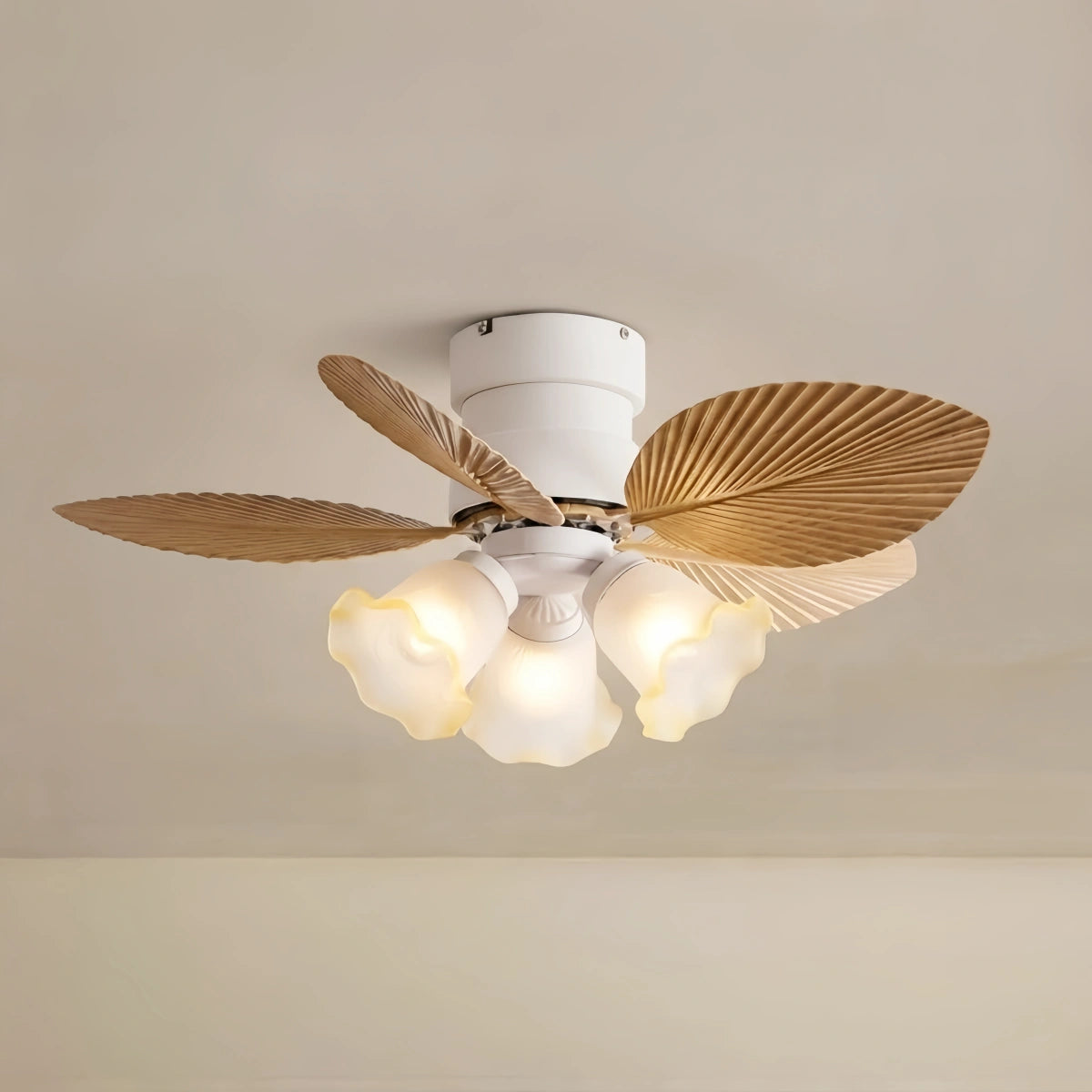 Low_Profile_Ceiling_Fan_Light_--_Fluted_ABS_Blades_with_Integrated_LED_for_Living_Room