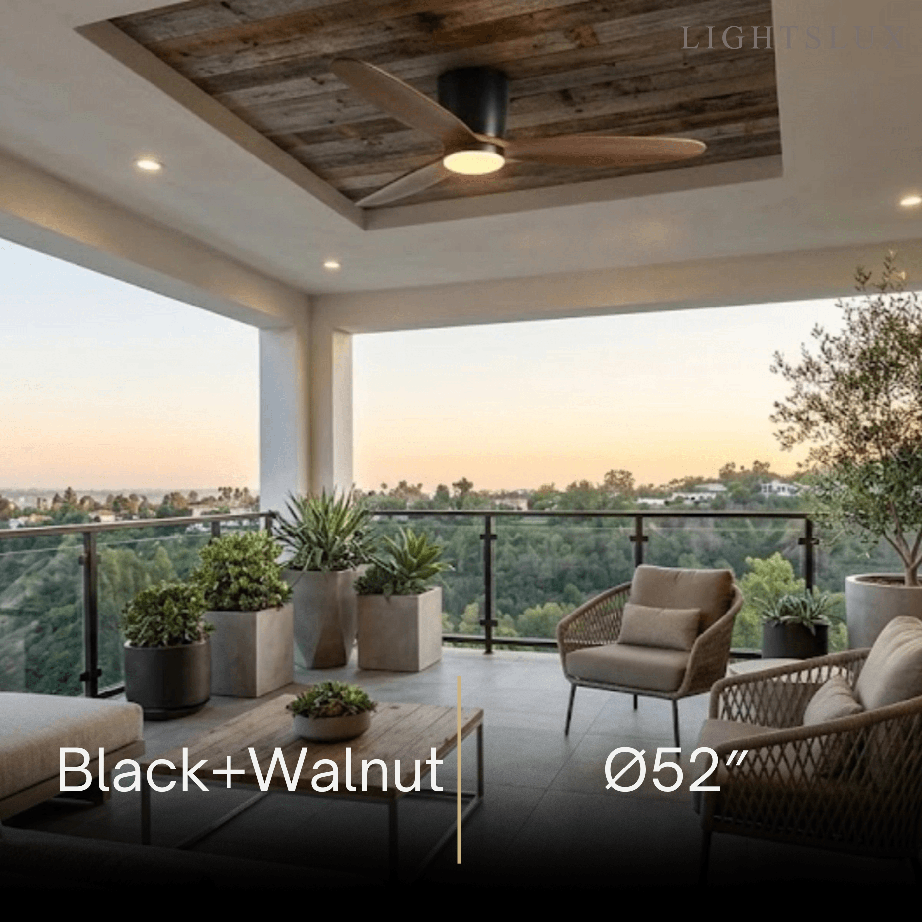 Vivara Minimalist Low Profile Ceiling Fan Light