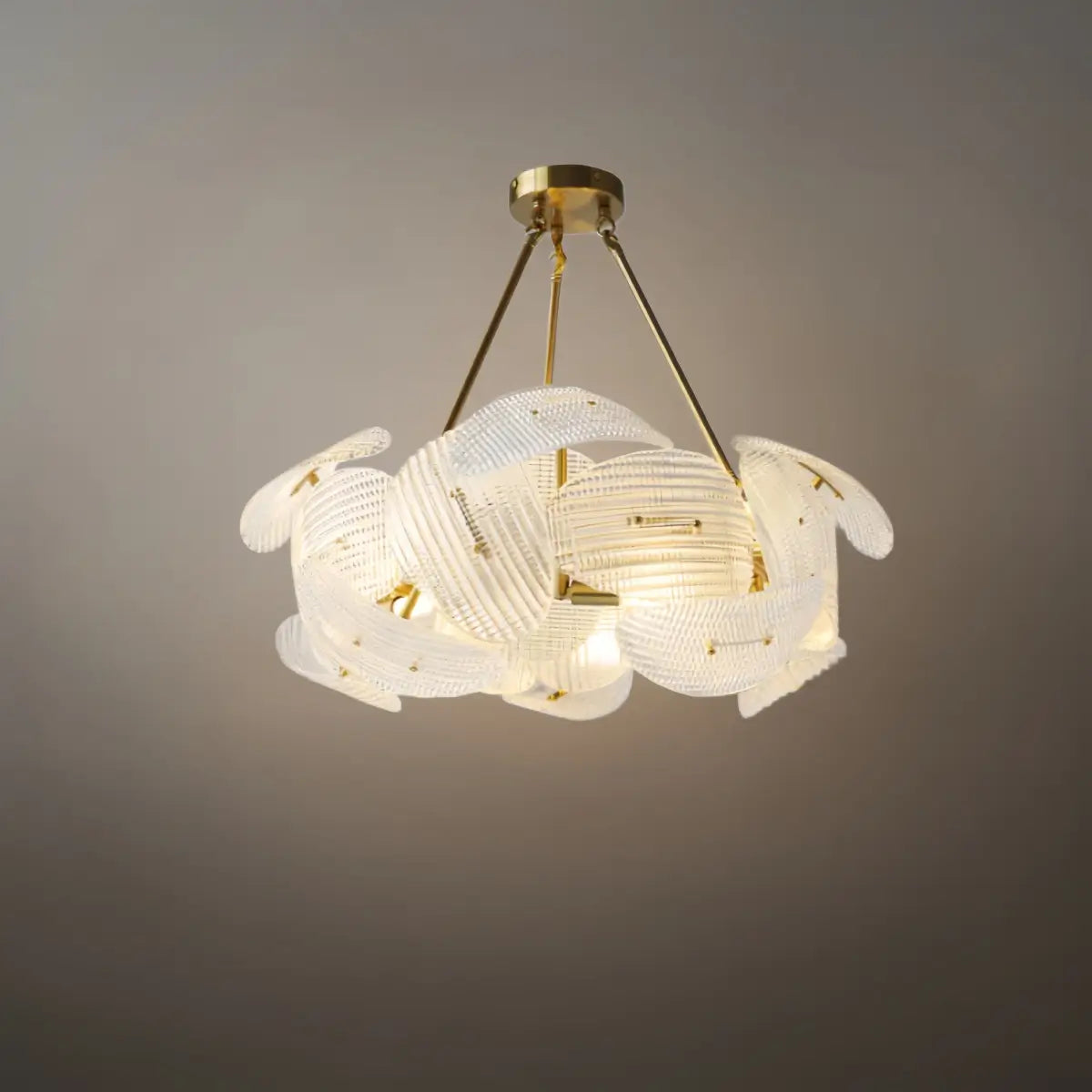 Elegant Petal Glass Chandelier -- Round or Linear