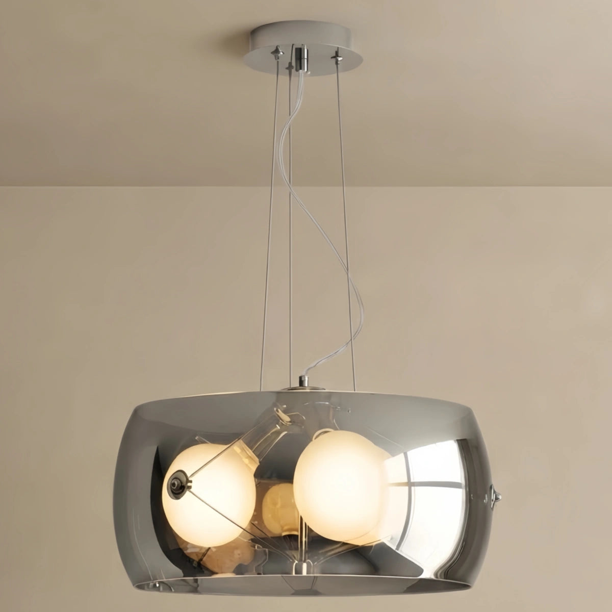 Glass Pendant Light -- Clear/Smoked for Dining Room Kitchen