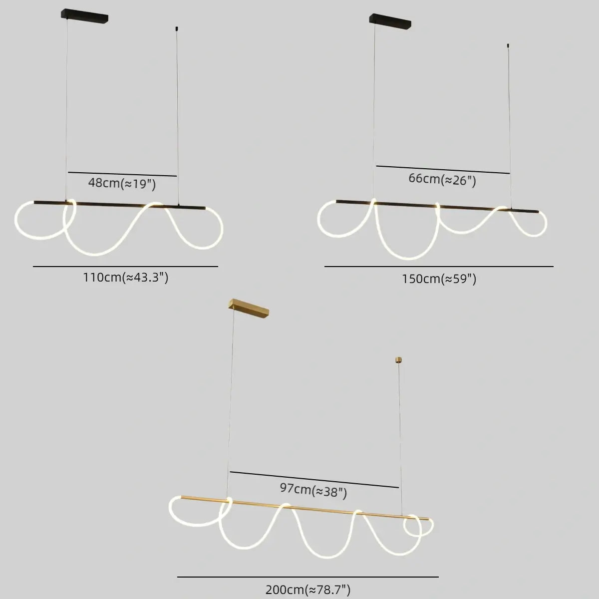 Arcato Minimalist Linear Chandelier