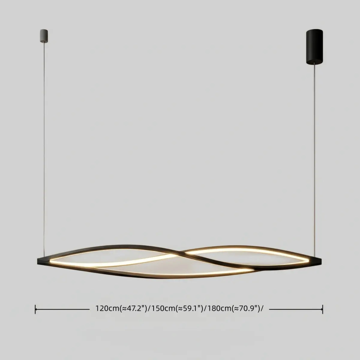 Arcato Art Deco Helix Pendant Light – Black/White Aluminum for Dining Room / Staircase