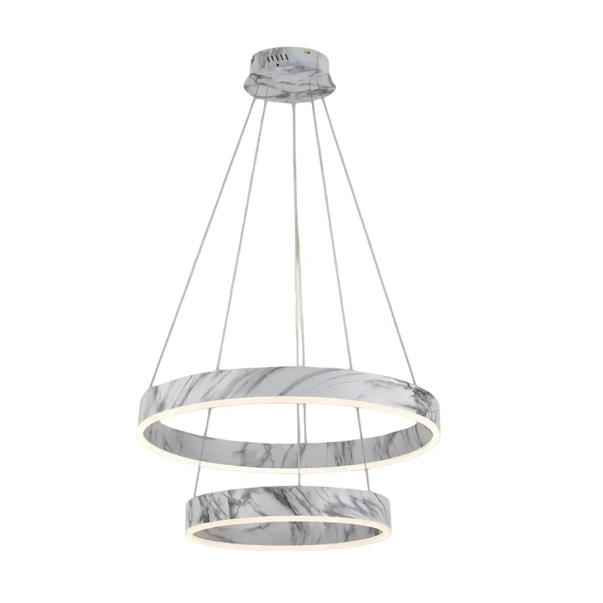 Contemporary Tiered Circular Chandelier -- Marble