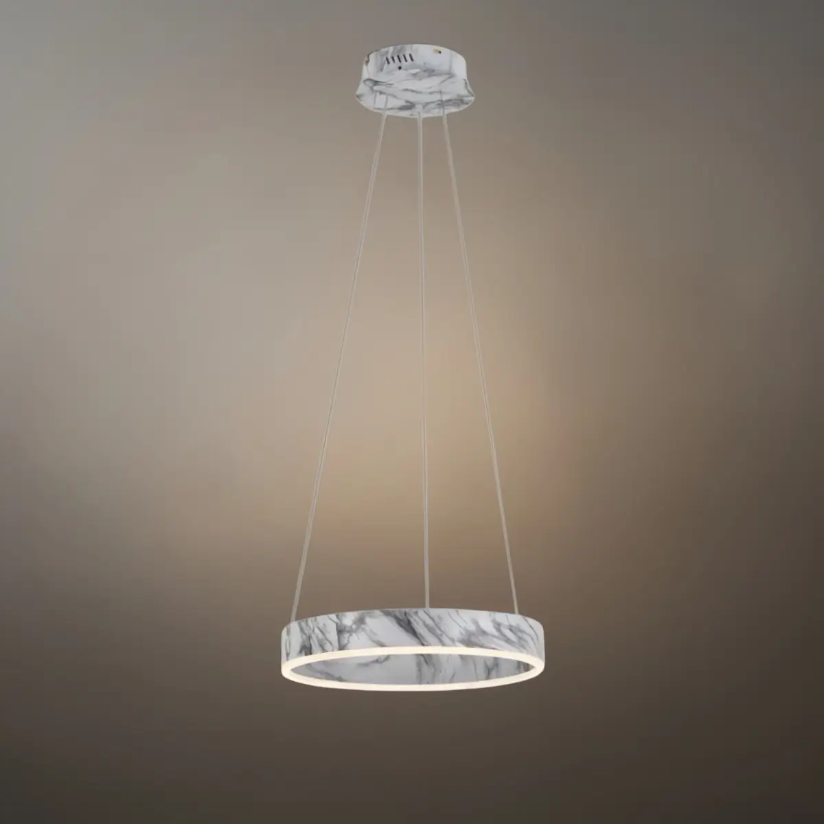 Contemporary Tiered Circular Chandelier -- Marble