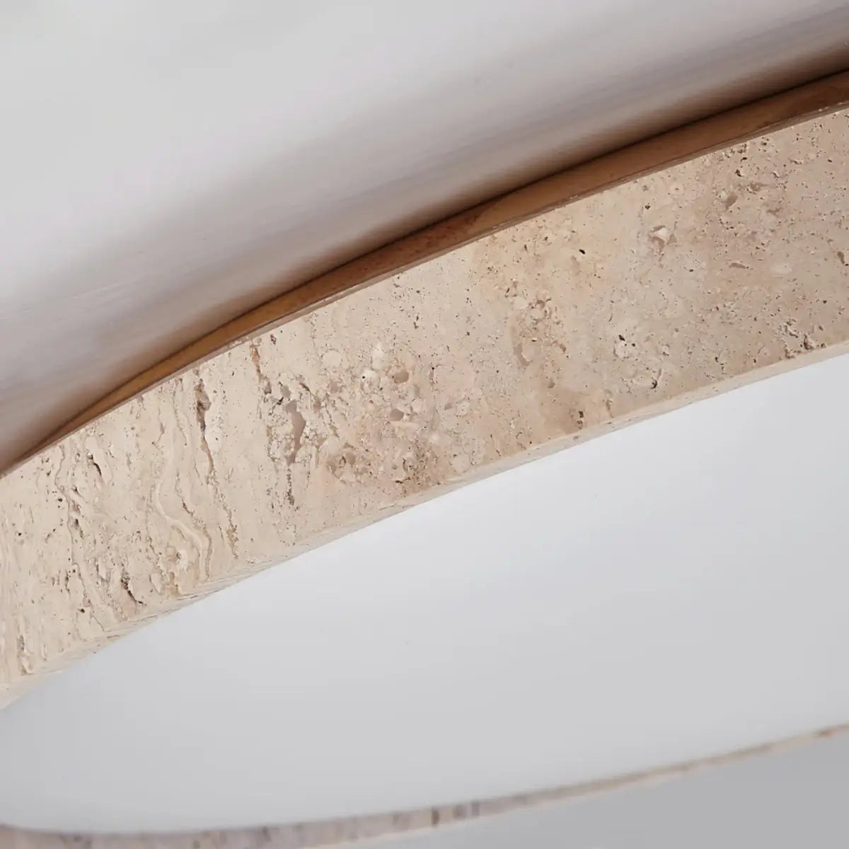 Strata Modern Minimalist Travertine Ceiling Light