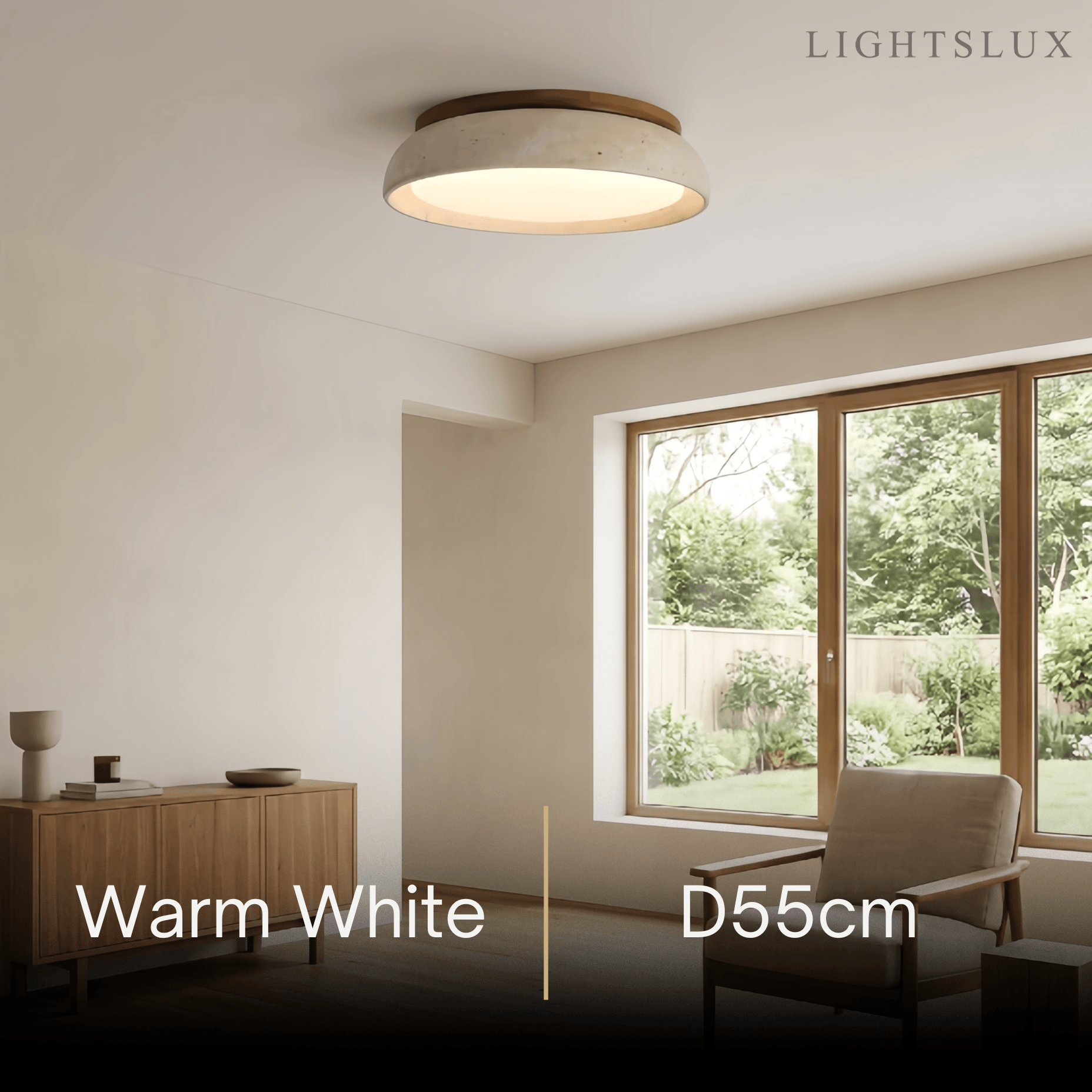 Strata Minimalist Travertine Ceiling Light