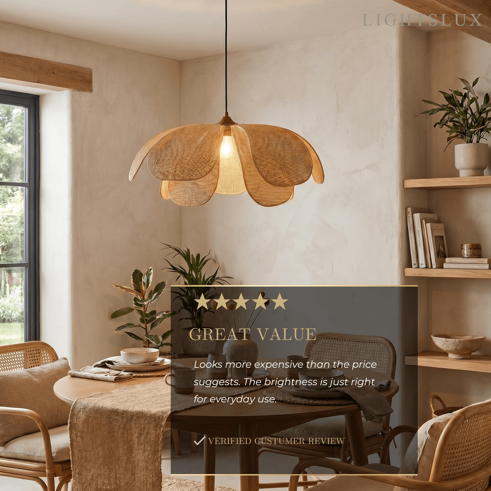 Bamburo Natural Rattan Pendant Light