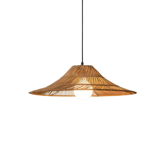 Bamburo Natural Rattan Pendant Light -- Natural Rattan for Bedroom Dining Room Living Room