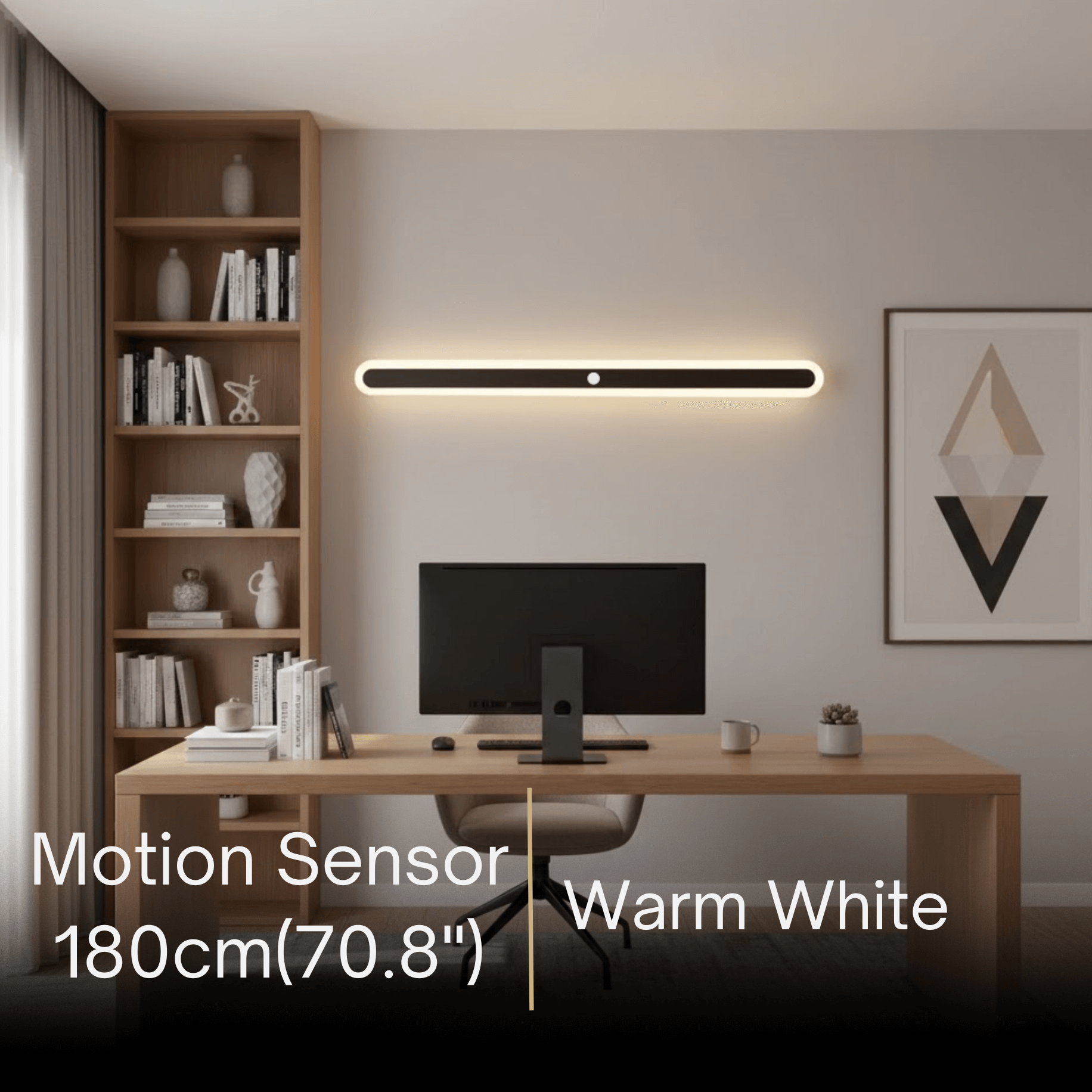 Arcato Modern Linear Outdoor Wall Lamp – Sensor Light for Indoor/Outdoor