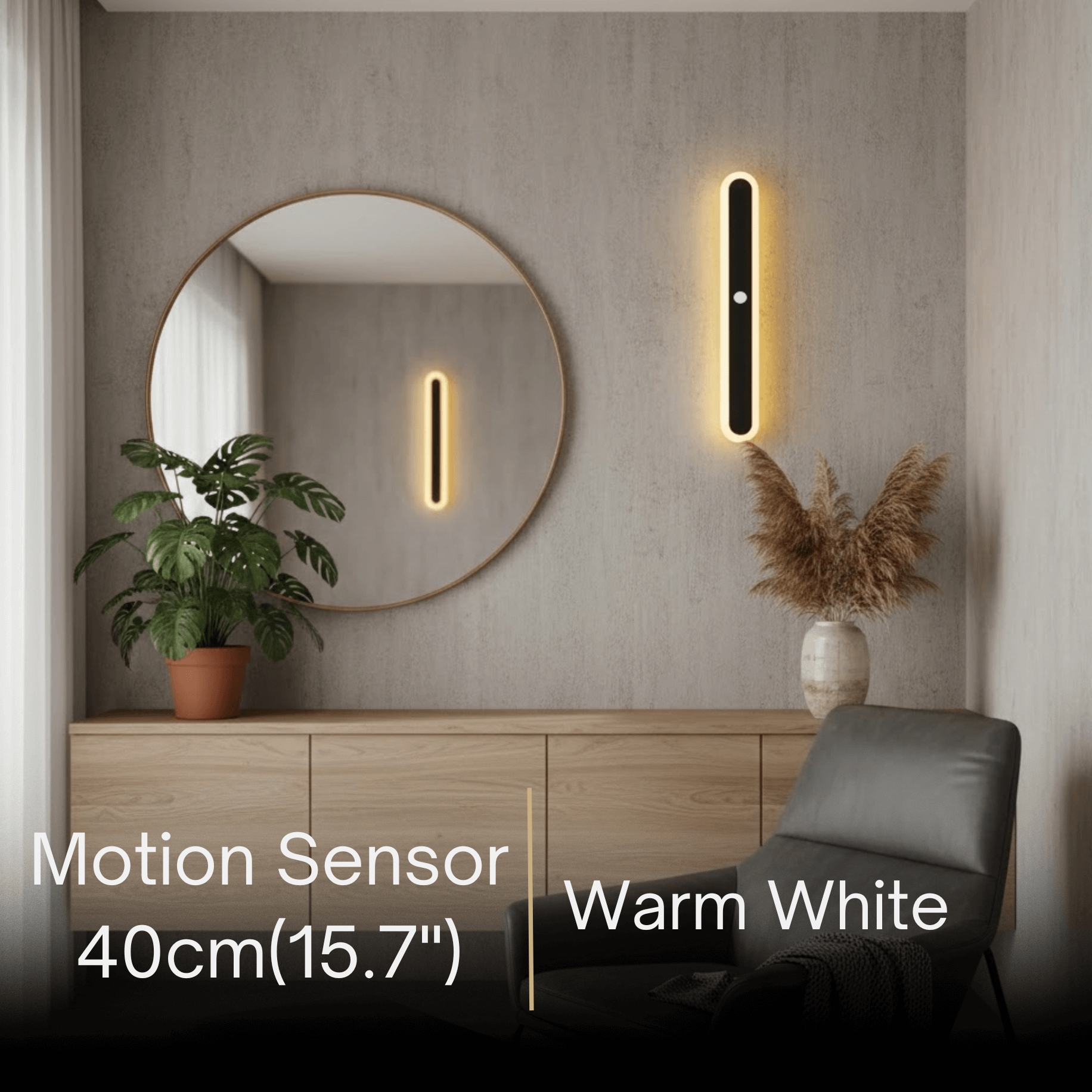 Arcato Modern Linear Outdoor Wall Lamp – Sensor Light for Indoor/Outdoor