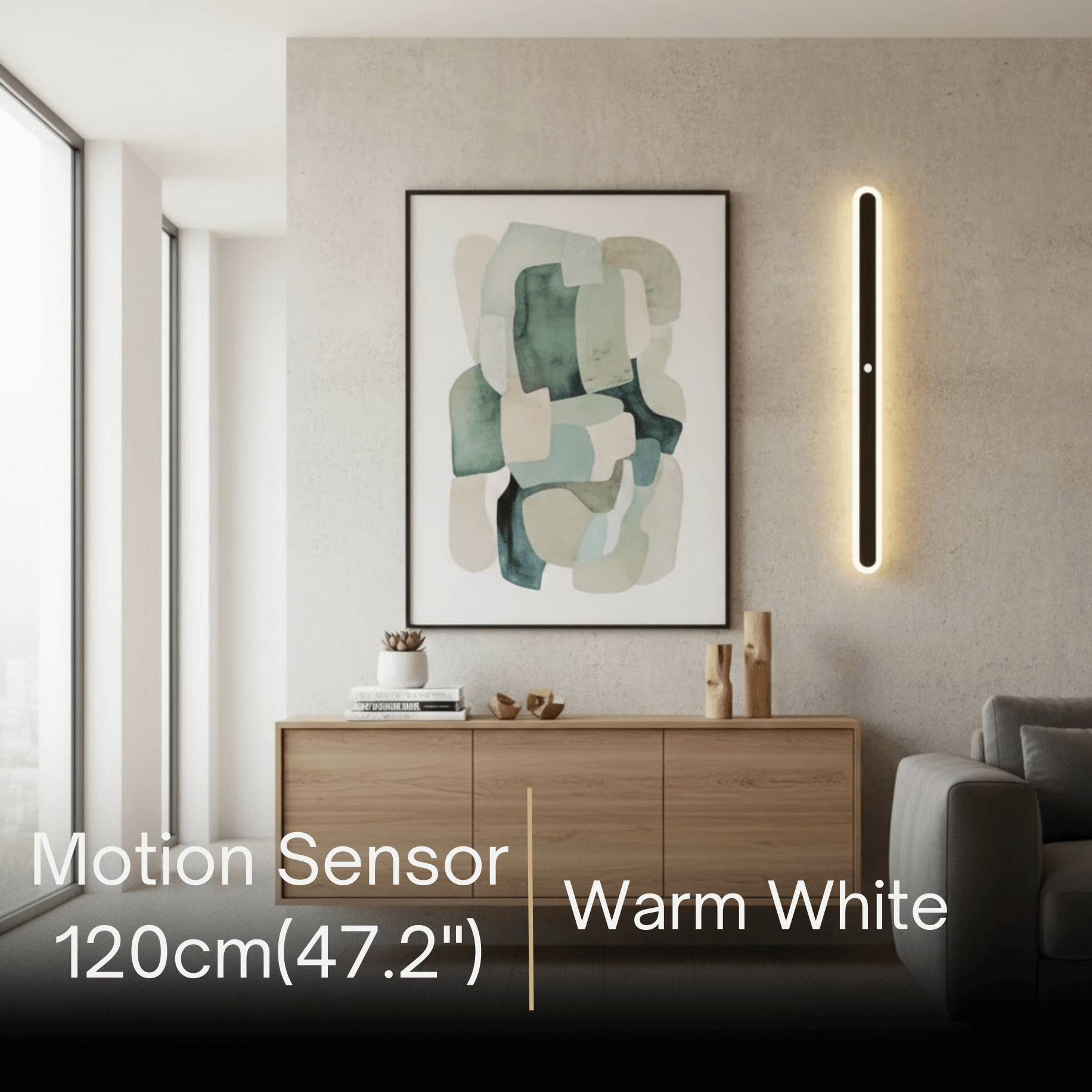 Arcato Modern Linear Outdoor Wall Lamp – Sensor Light for Indoor/Outdoor