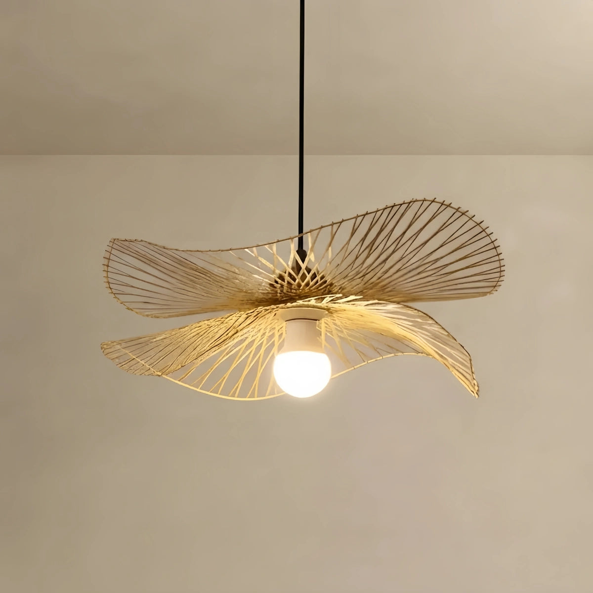 Bamburo Natural Rattan Pendant Light – Handwoven Bamboo Elegance
