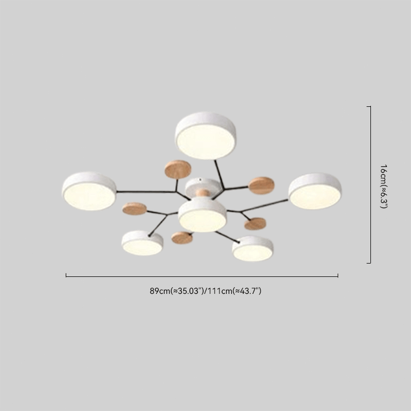 Modern Round Ceiling Light Dimension
