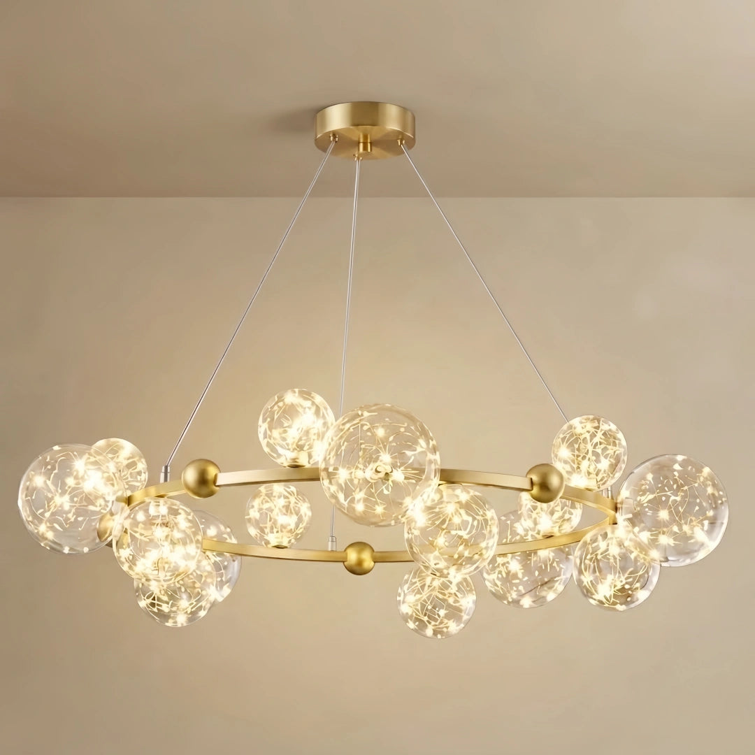 Chandelier with Clear Crystal Glass for Kitchen