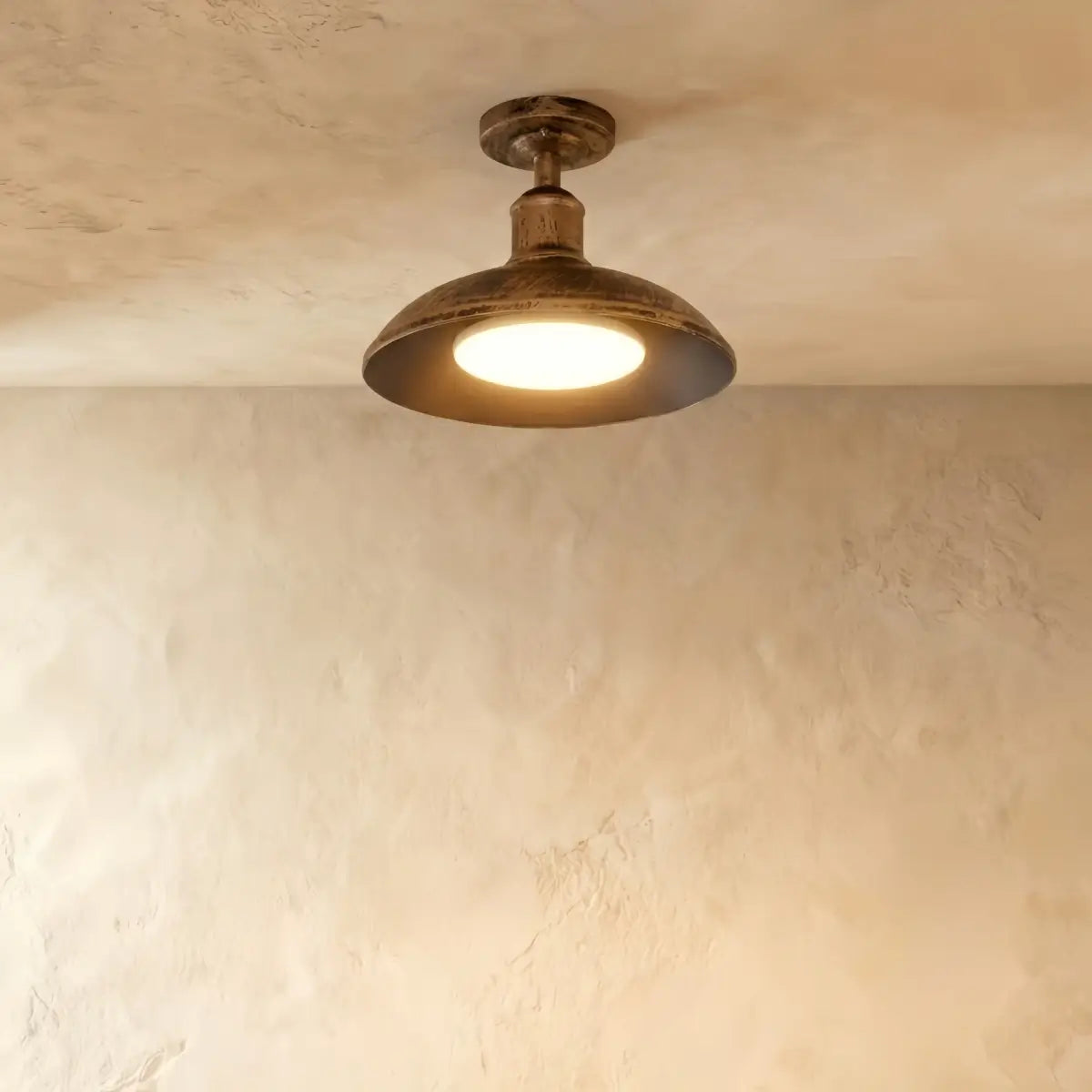 Irondale Industrial Waterproof Pendant Light -- Black/Brass Iron for Outdoor Wall