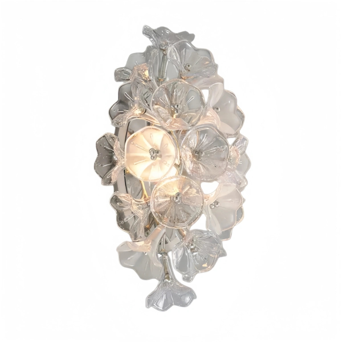 Velora Modern Branch Chandelier – Silver Copper Glass Flower for Living Room / Bedroom