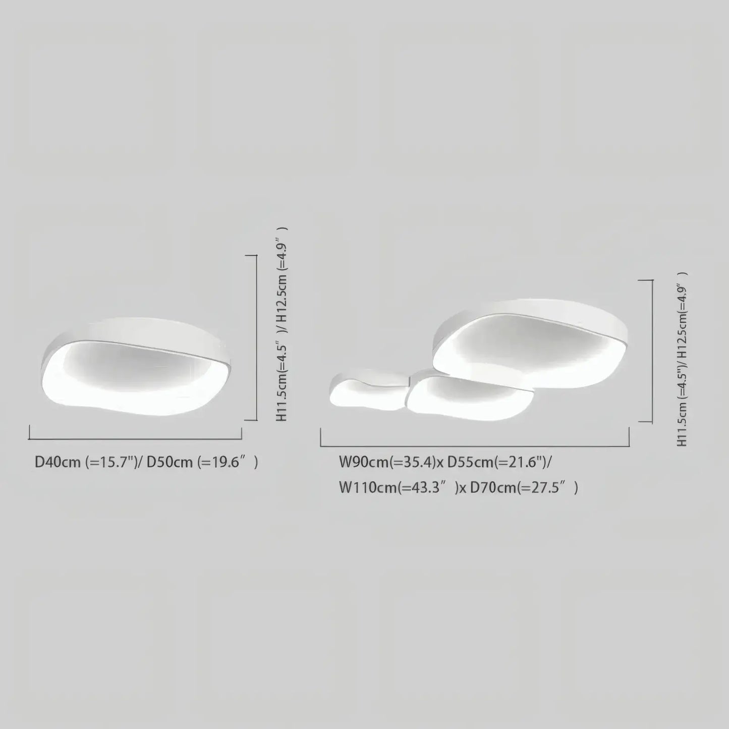 LED Flush Mount Ceiling Light – Metal /Acrylic for Living Room