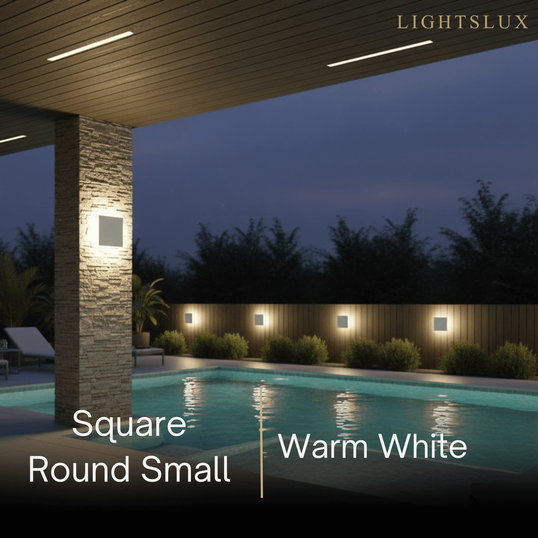 Solara Minimalist LED Outdoor Wall Lamp – Black/White Round/Square Porch Sensor Light