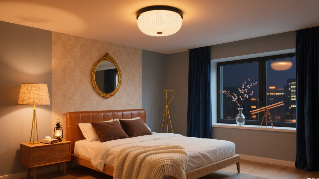 modern ceiling lights for bedroom illuminating a stylish and cozy bedroom with a warm ambiance
