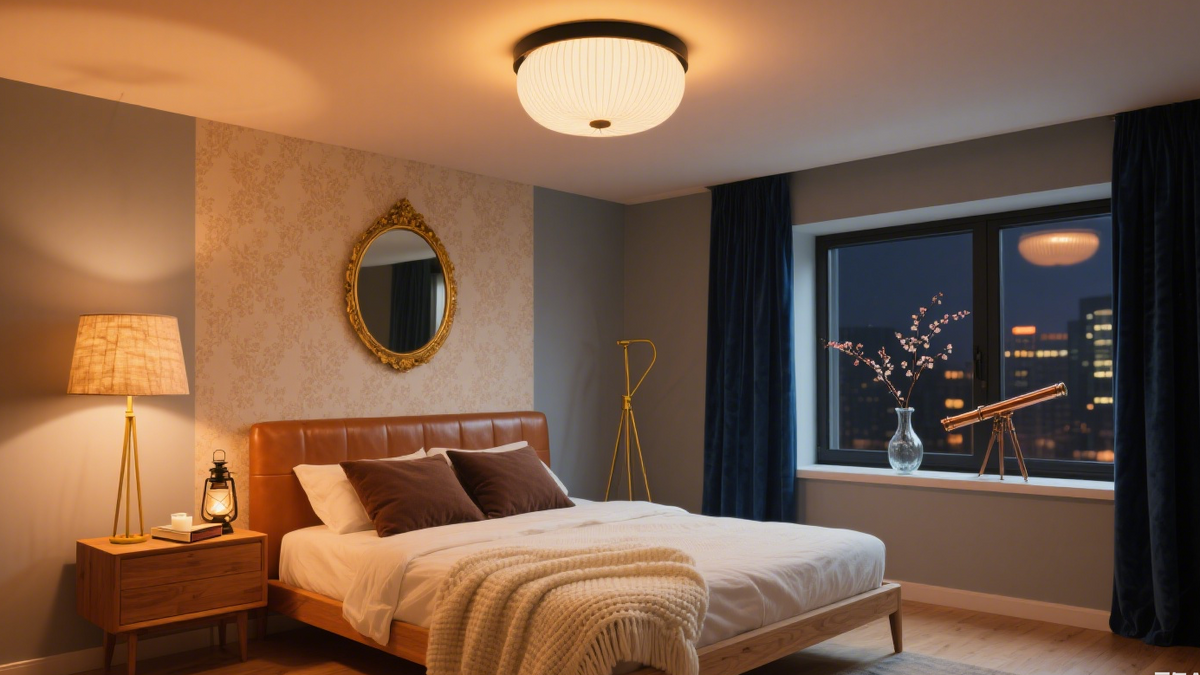 modern ceiling lights for bedroom illuminating a stylish and cozy bedroom with a warm ambiance