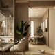 Stylish interior design highlighting the best lighting for new house, featuring dining area and modern decor.
