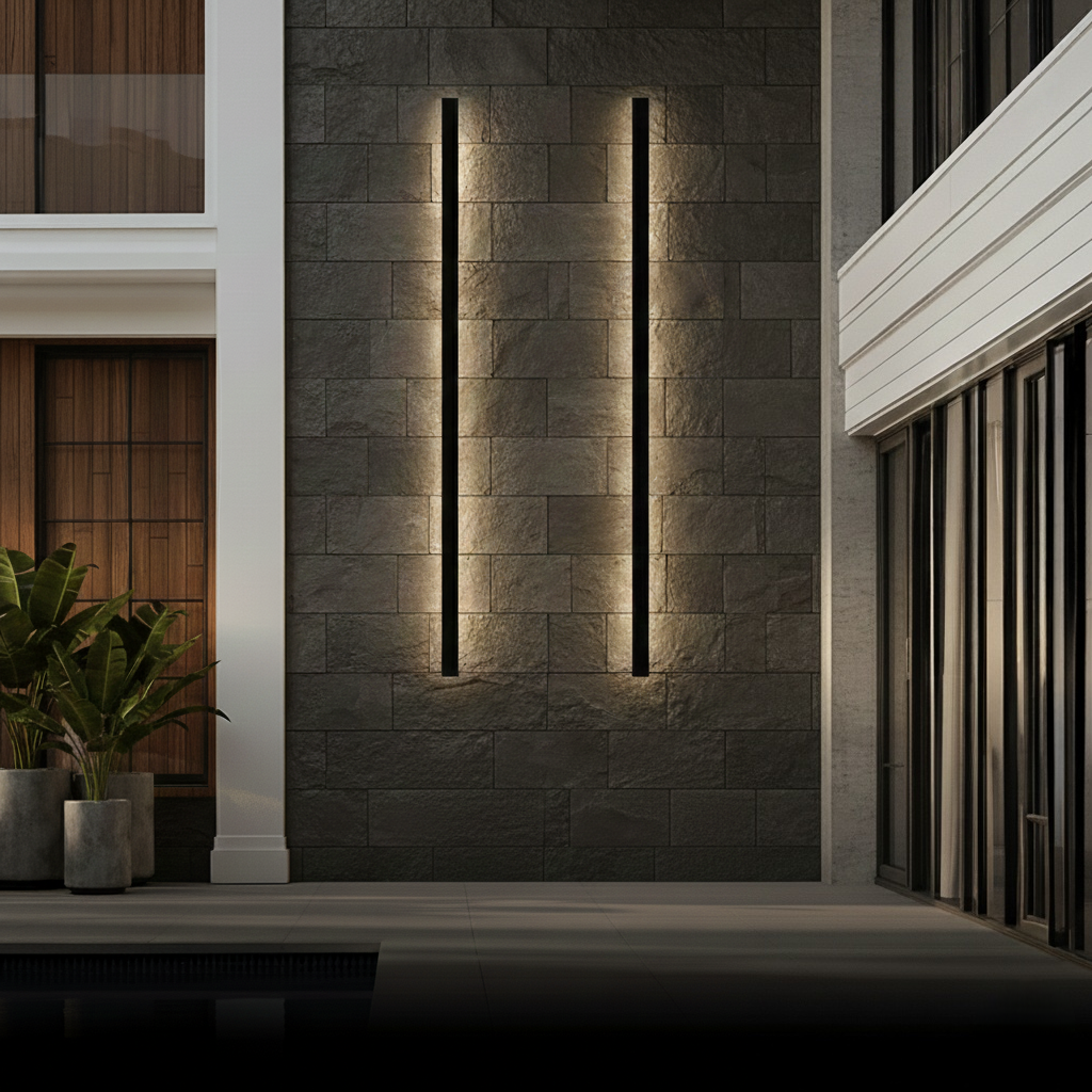 Arcato Modern Outdoor LED Wall Light with Sensor - in 8 SSize for Outdoor