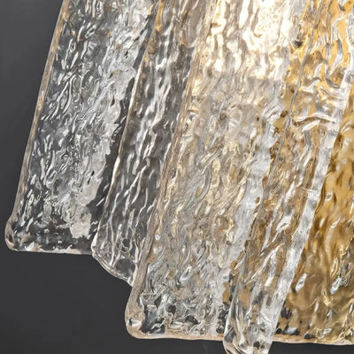 Vetro Elegant Postmodern Glass Wall Sconce -- Clear for Living Room