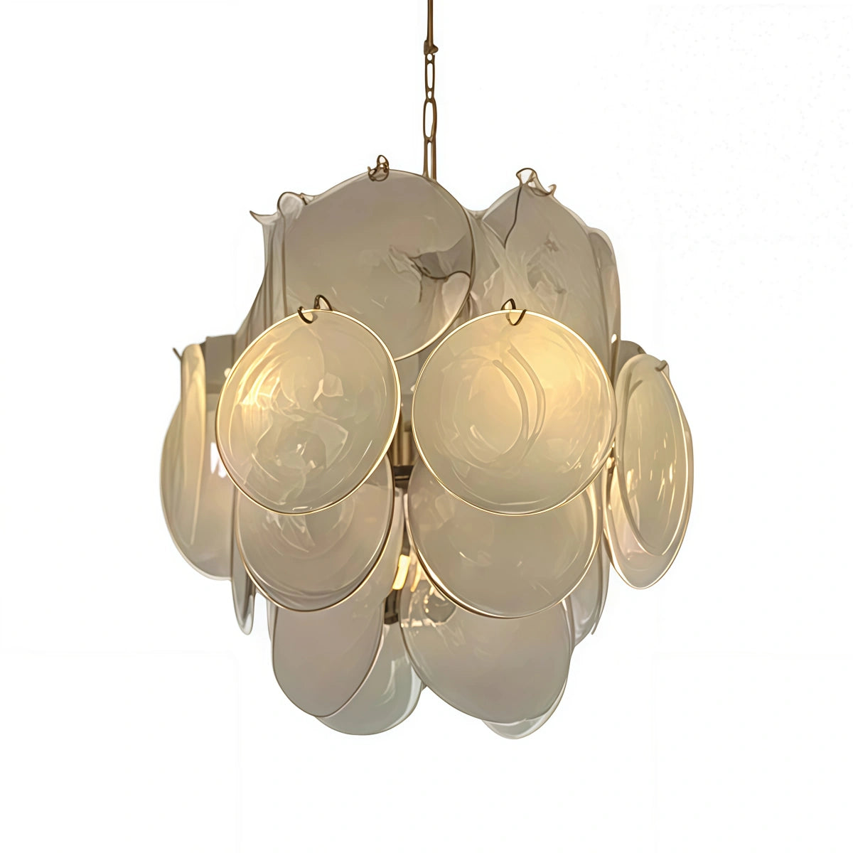 Vetro Art Deco  Chandelier -- Dimmable 3-Color Change for Dining Room