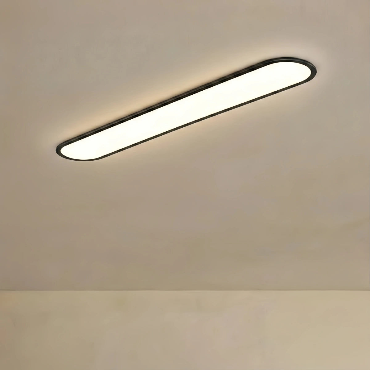 Arcato Minimalist White/Black LED Flush Mount Ceiling Light Living Room