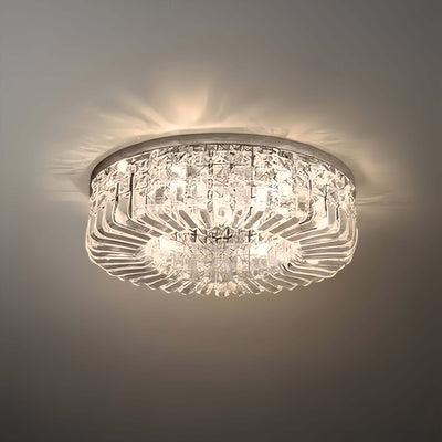 Excelis Royal Round LED Ceiling Light – Chrome/Gold Finish for Living Room/Bedroom
