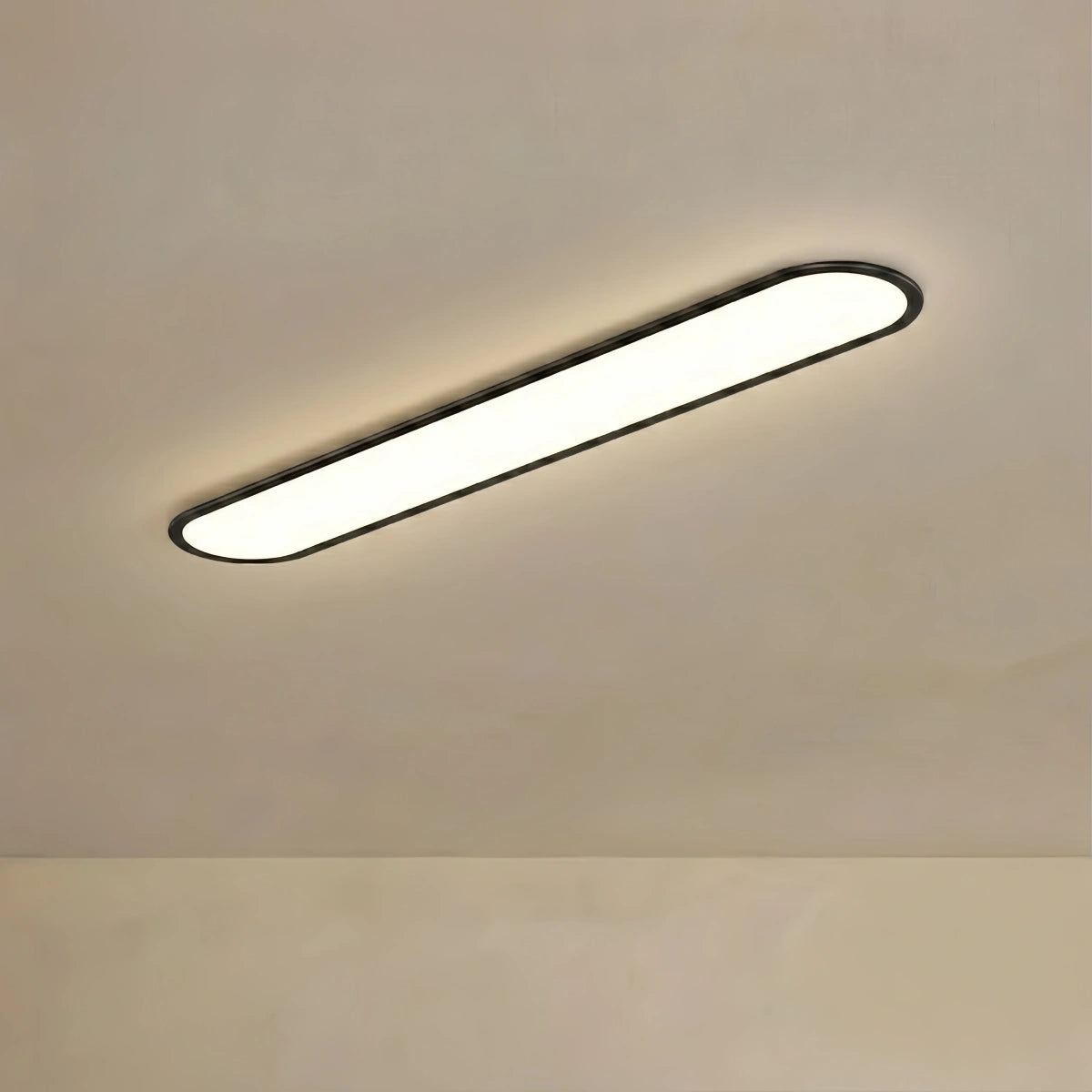 Arcato Minimalist White/Black LED Flush Mount Ceiling Light Living Room