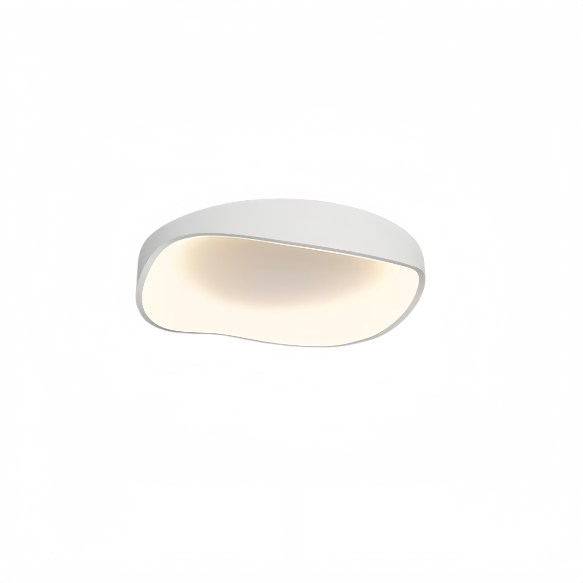 Crema Modern White LED Flush Mount Ceiling Light – Metal /Acrylic for Living Room