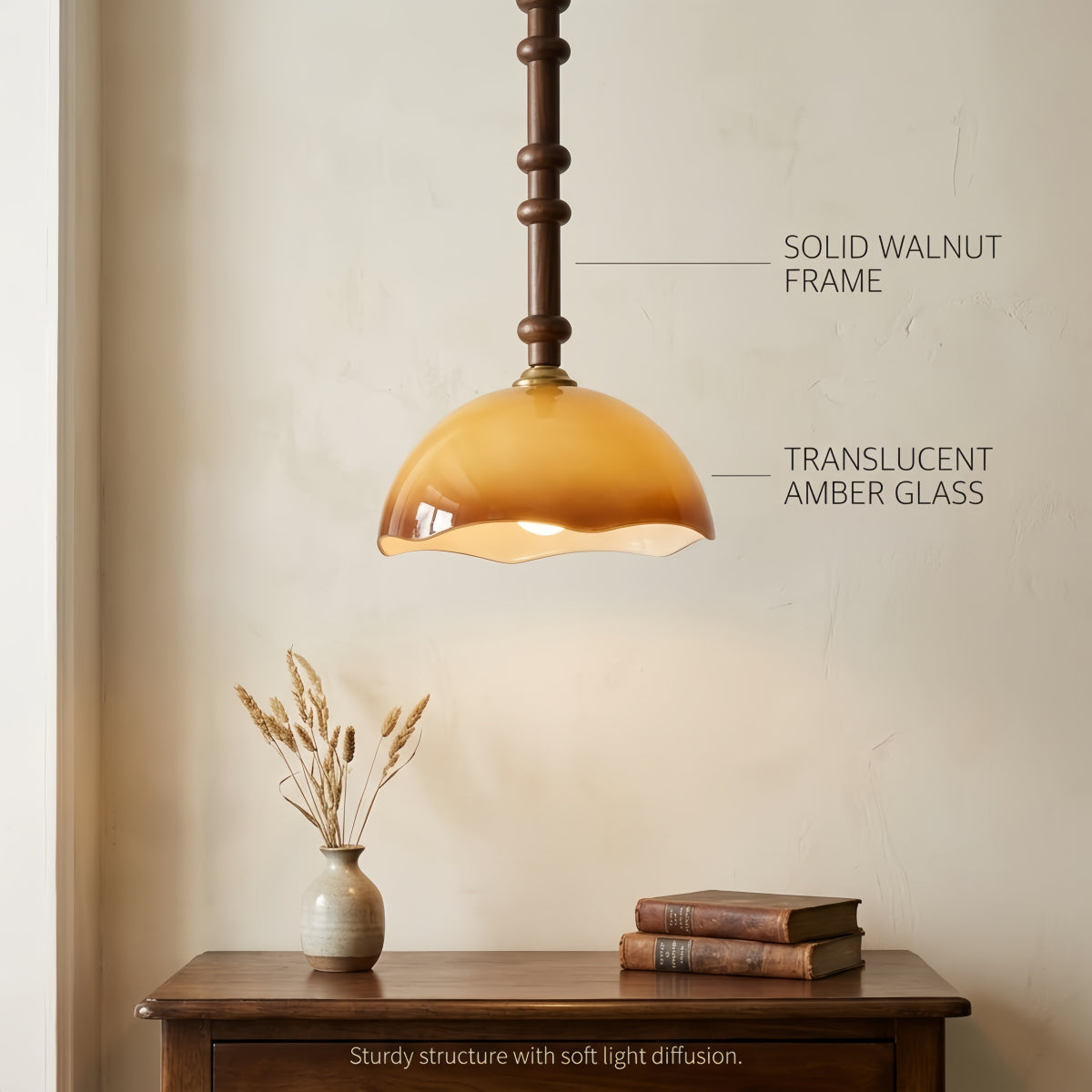 1Alba Retro Pendant Light -  Glass - Coffee Or White for Dining Room