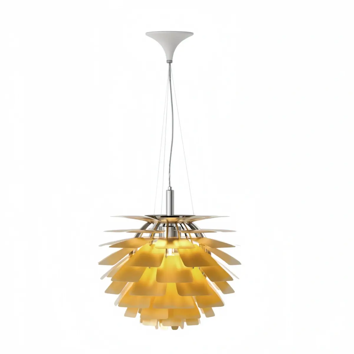 Vivara Nordic Aluminum Pendant Light — Pinecone Design Siver/White/Black for Dining Room