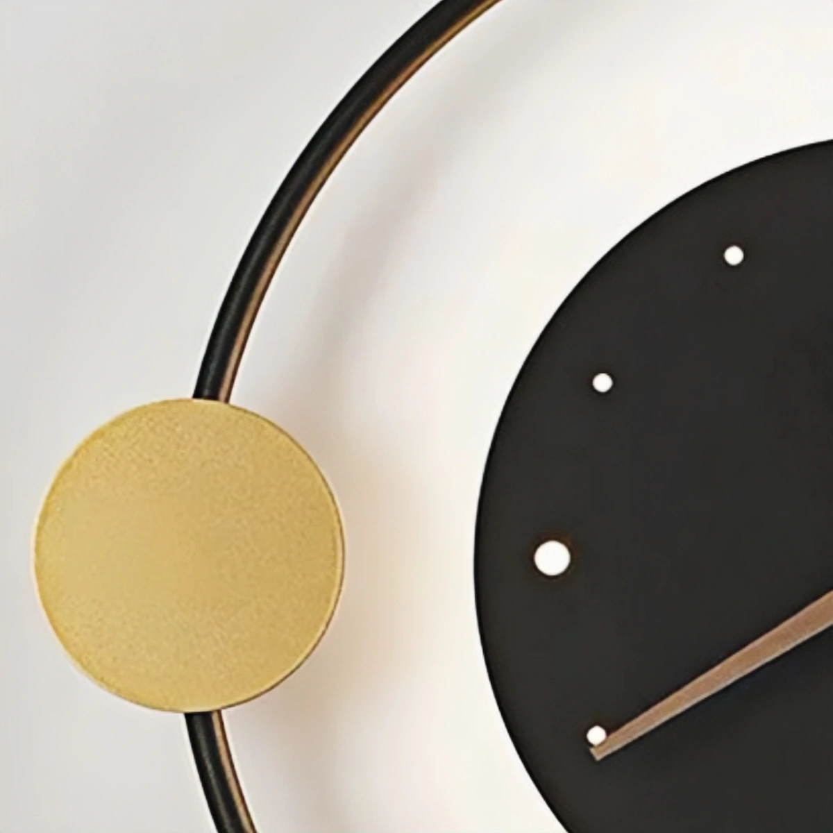 Irondale Art Deco Wall Lamp – Black/Gold Clock-Inspired Design for Living Room