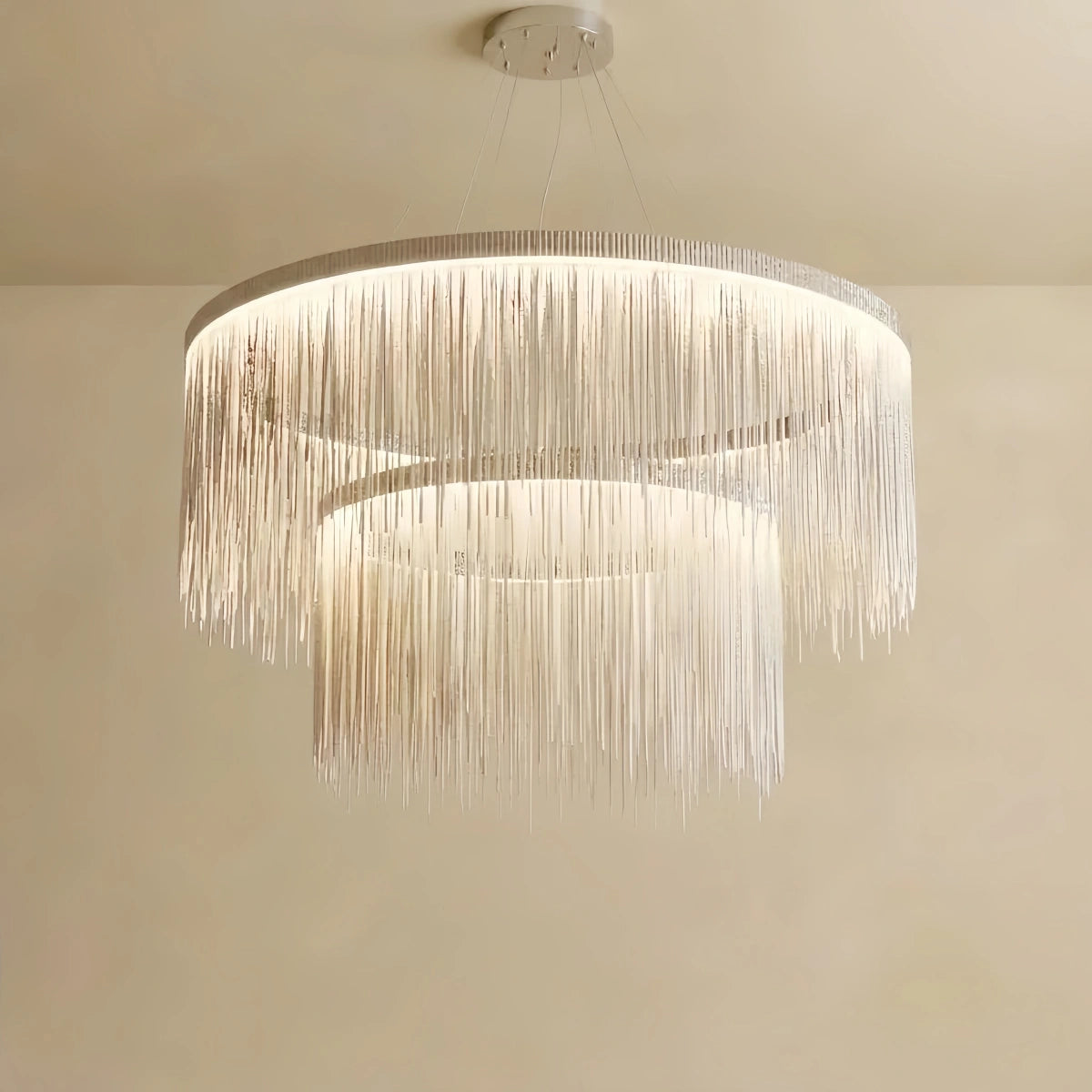 Velora Royal Pendant Light –Gold/Satin Nickel Metal Finish for Living Room