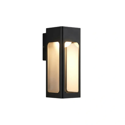 Irondale Modern Outdoor Wall Sconce – Metal Lantern with Sensor for Exterior Wall