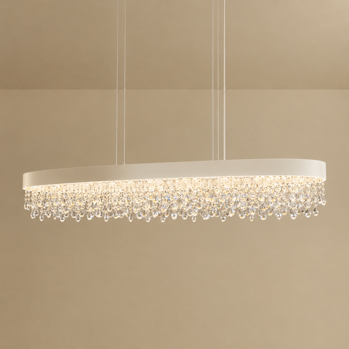 Excelis Royal Crystal Pendant Light - 4-Color Dining Room/Kitchen Island