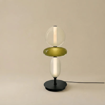 Vetro Art Deco Glass Table Lamp -- Hand-Blown Crystal LED for Living Room